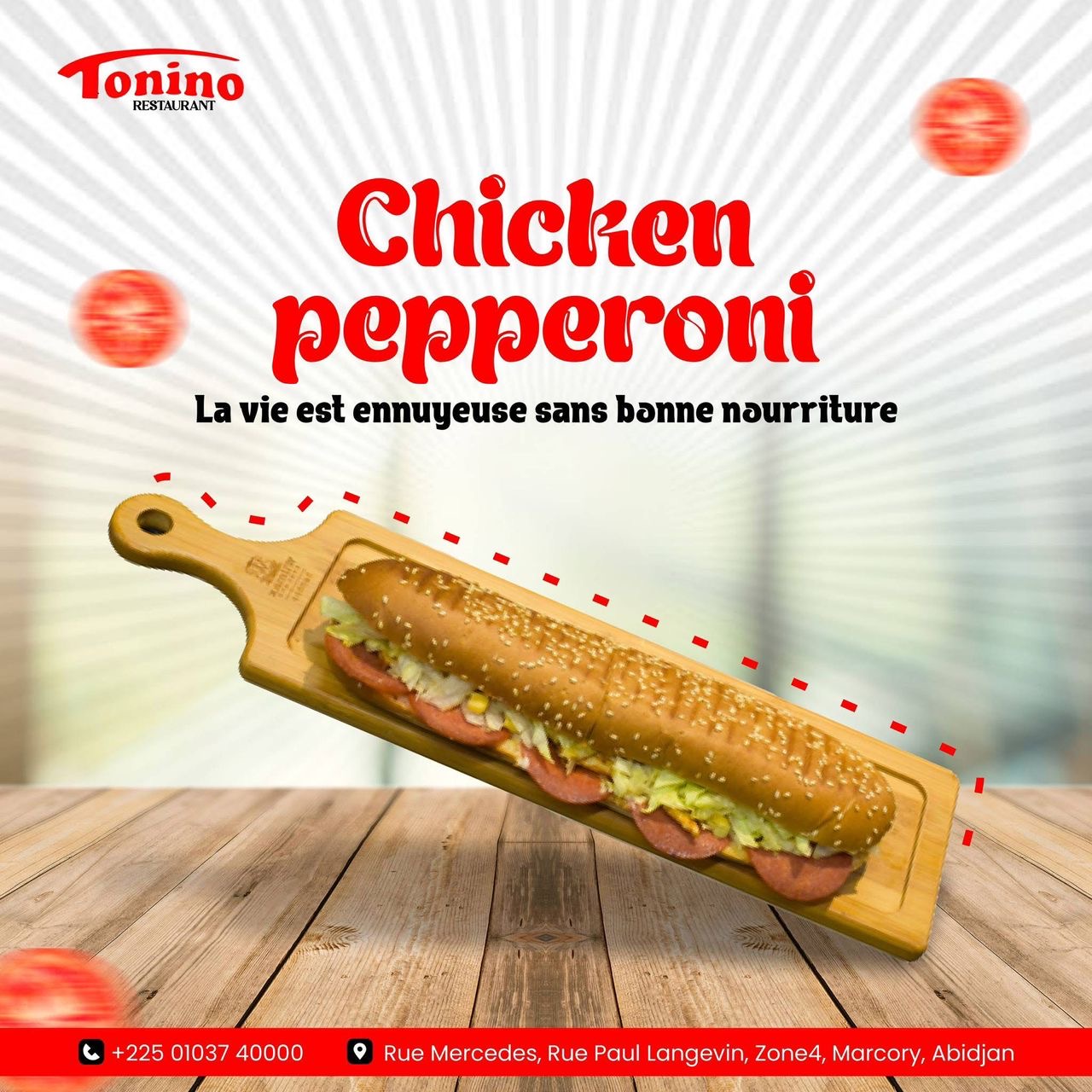 CHICKEN PEPPERONI, Tonino, Marcory
