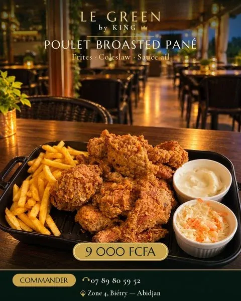 Poulet Broasted Pané, Green by King, Marcory