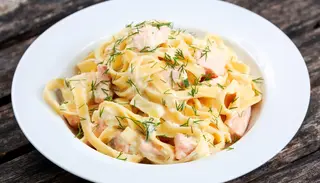 Tagliatelles au Saumon, Café Des Jardins, Cocody
