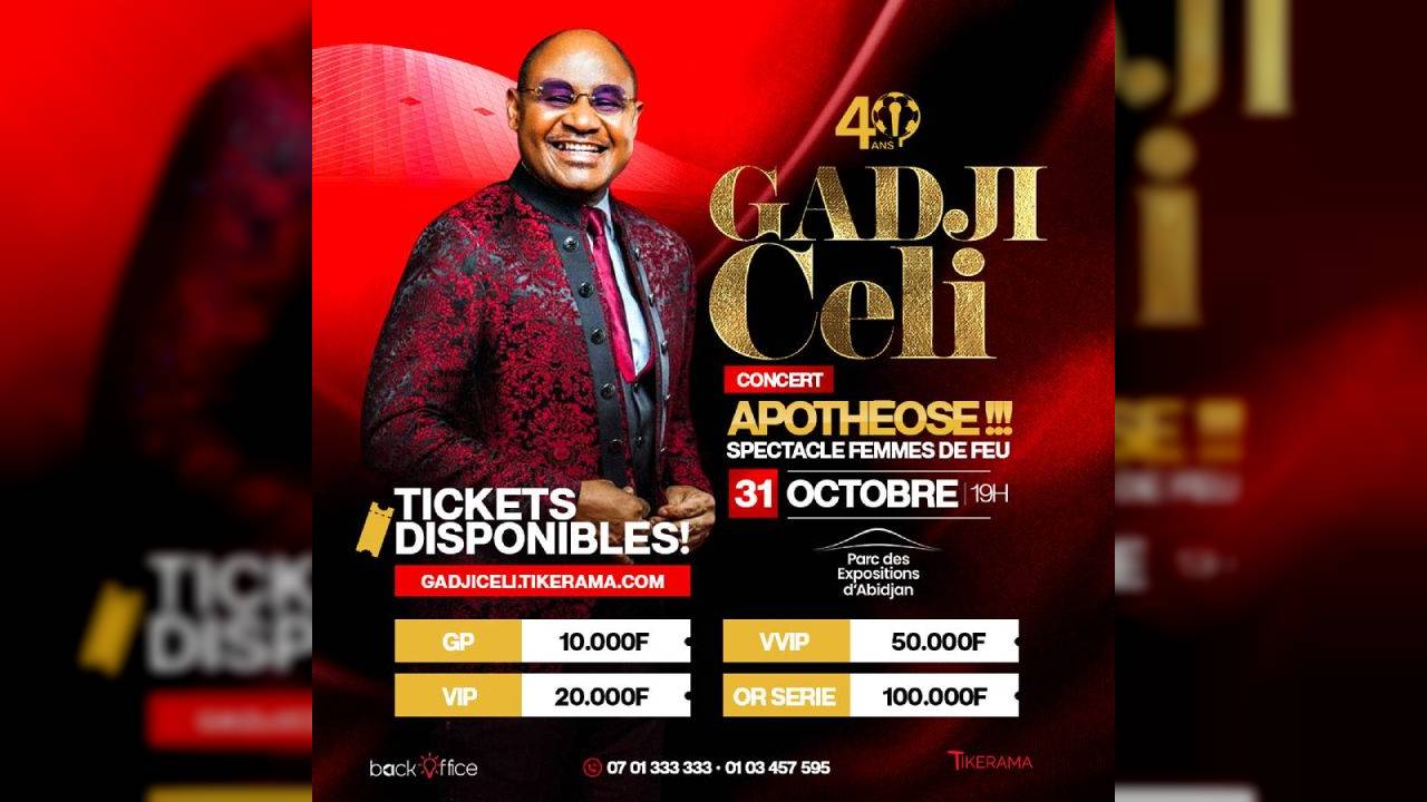 GADJI CELI en concert  apothéose 40 ANS, Selections ChicEvent, Abidjan
