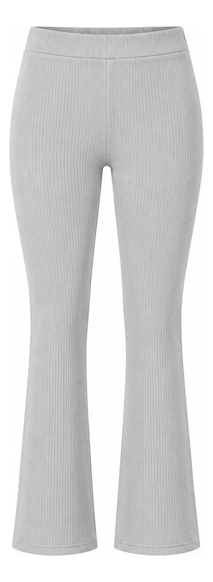 Leggings Liso Acampanados Para Dama Tipo Yoga Tela Acanalada