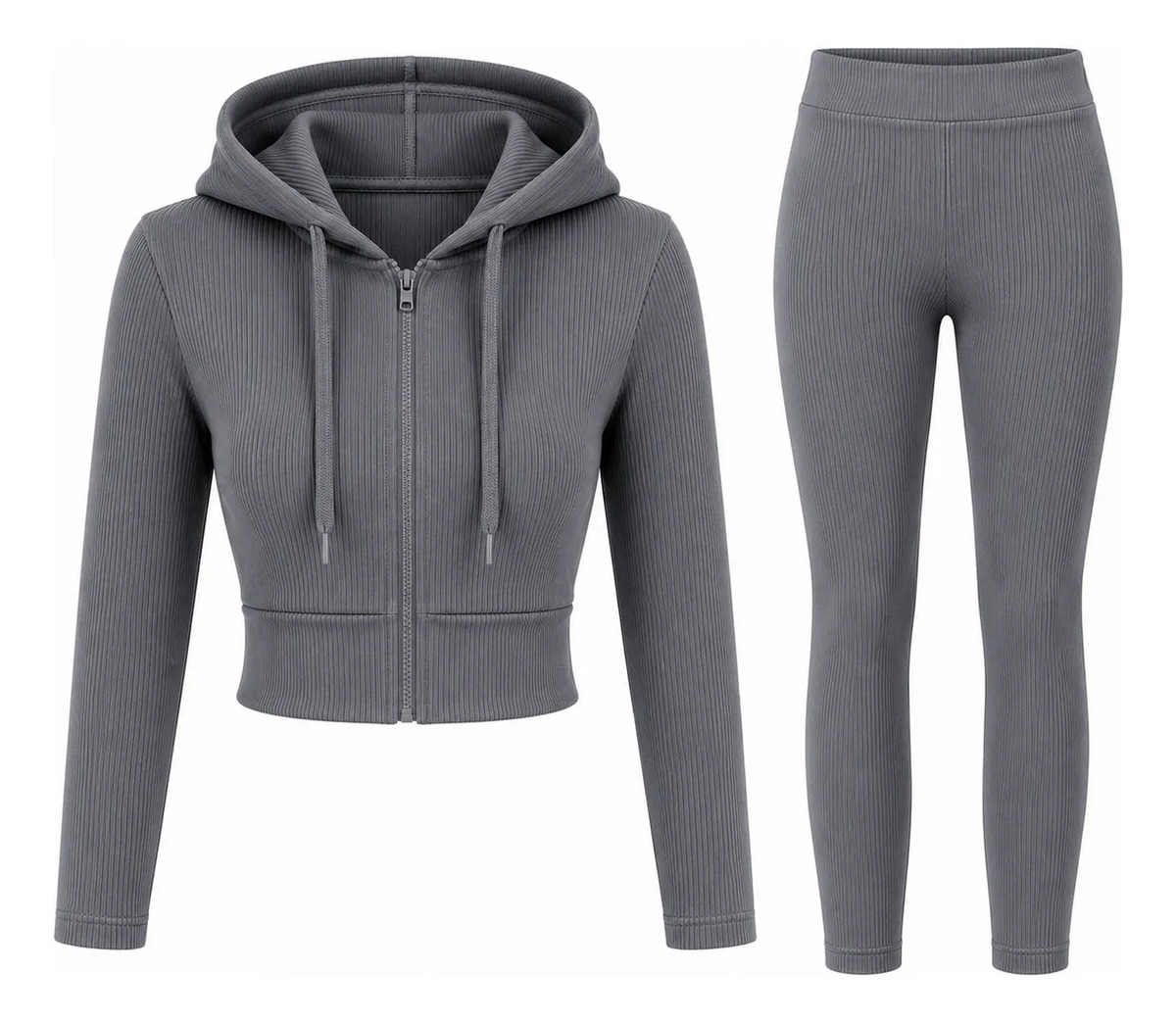 Conjunto Sudadera Corta Y Leggins Corte Skinny Para Dama