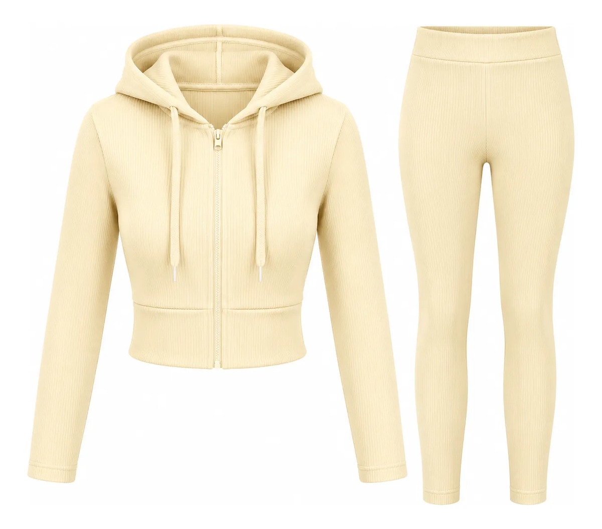 Conjunto Sudadera Corta Y Leggins Corte Skinny Para Dama