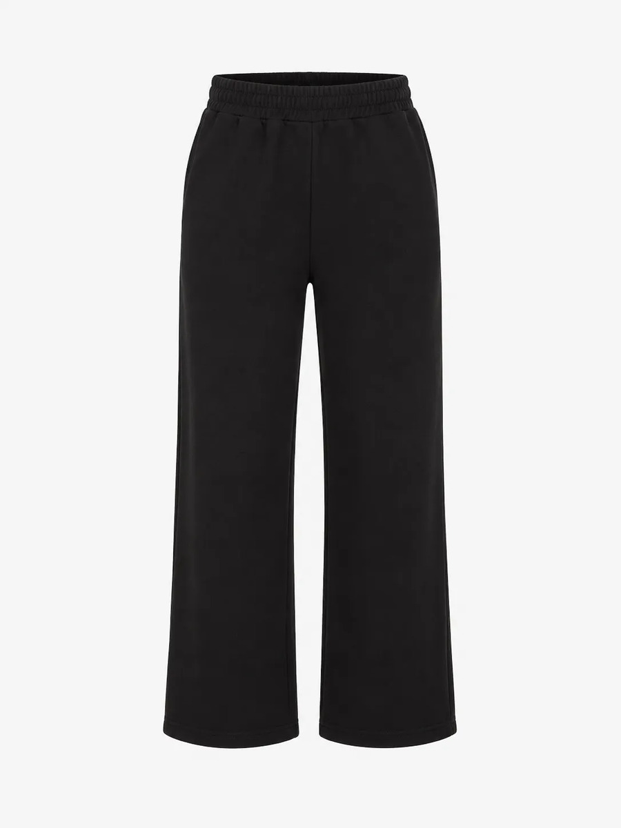 Pants De Dama Holgado Pierna Ancha Cintura Elástica Algodón