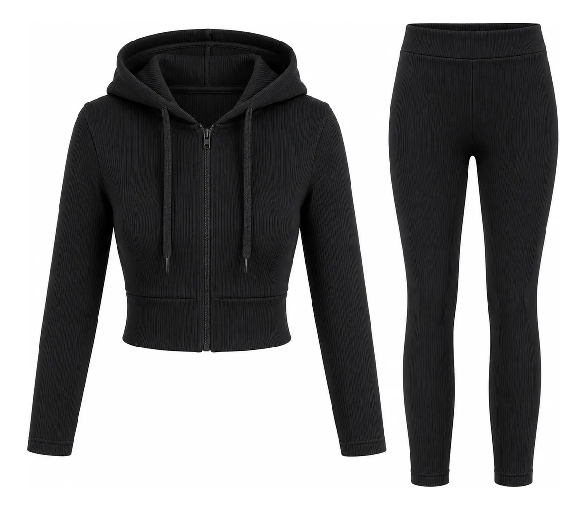 Conjunto Sudadera Corta Y Leggins Corte Skinny Para Dama
