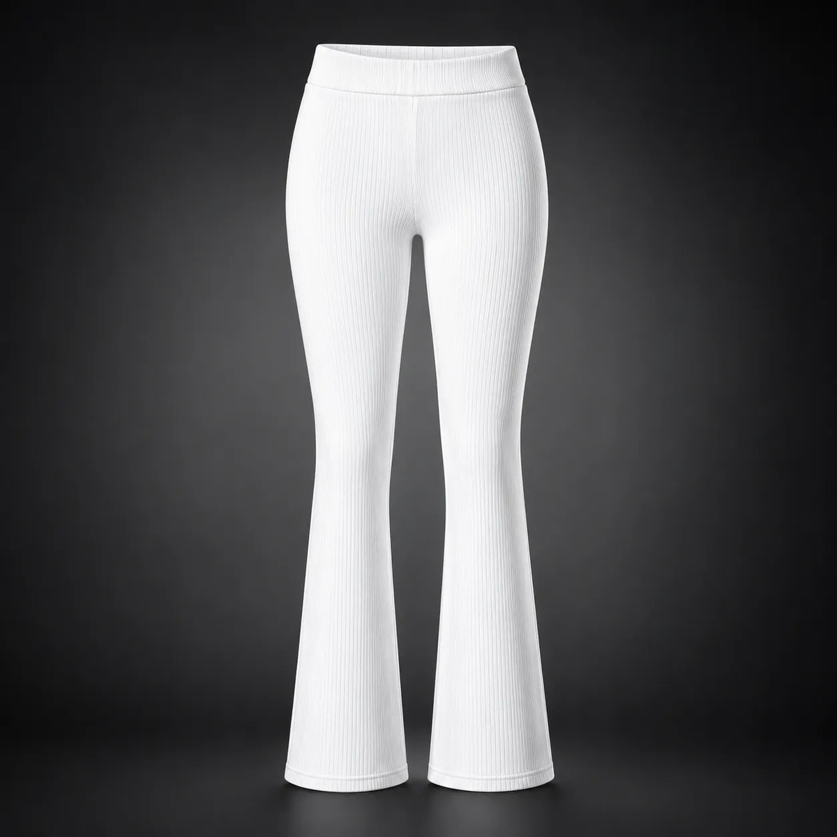 Leggings Liso Acampanados Para Dama Tipo Yoga Tela Acanalada