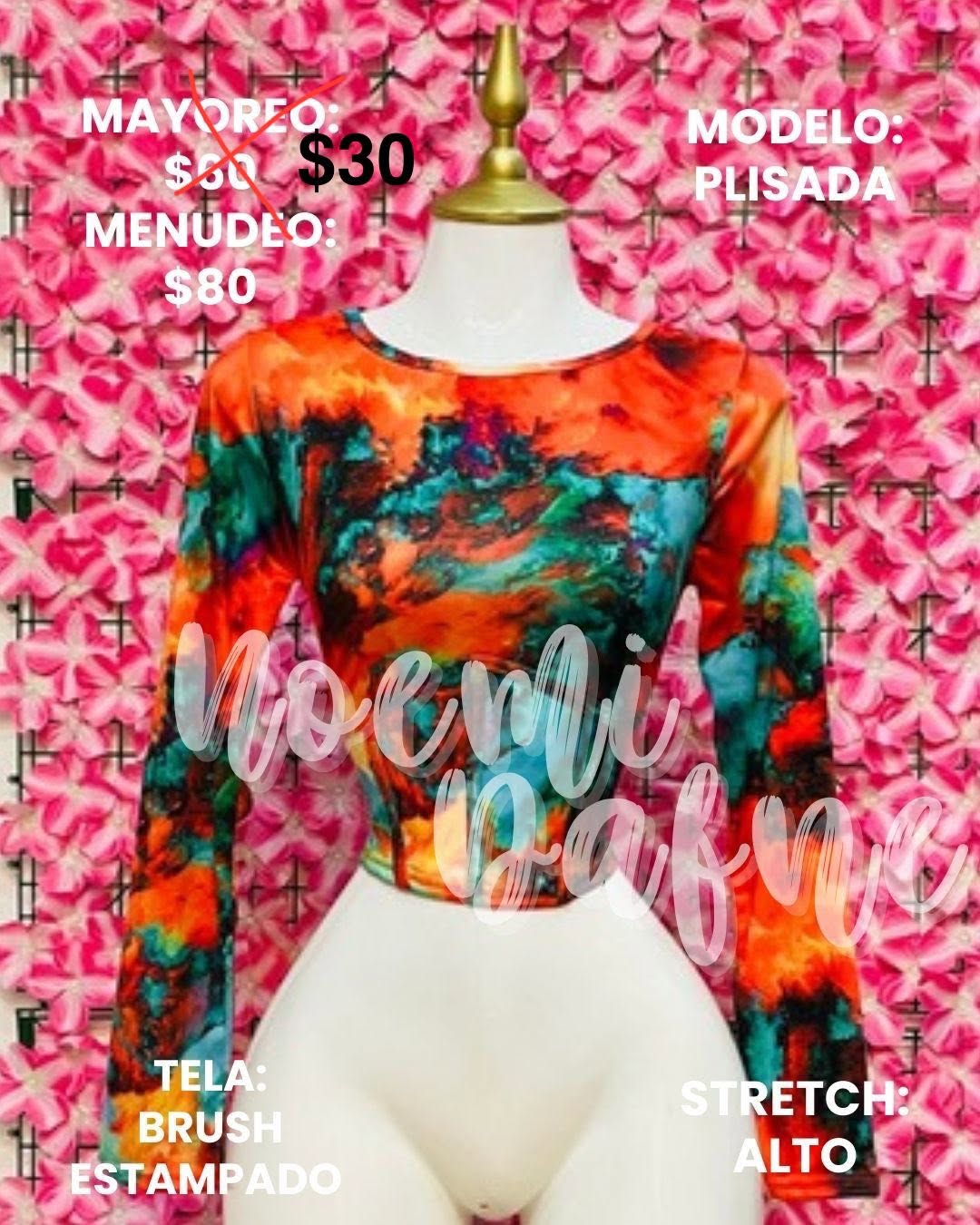 Blusa de manga larga estampado tie dye