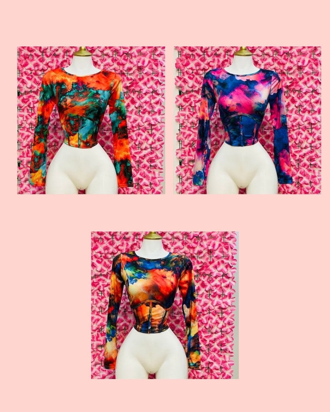 Blusa de manga larga estampado tie dye