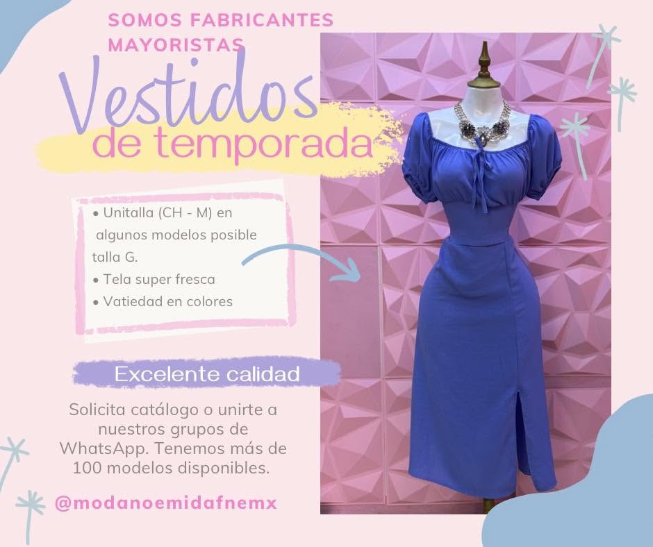 Vestido midi con escote cuadrado, manga corta abullonada y abertura
