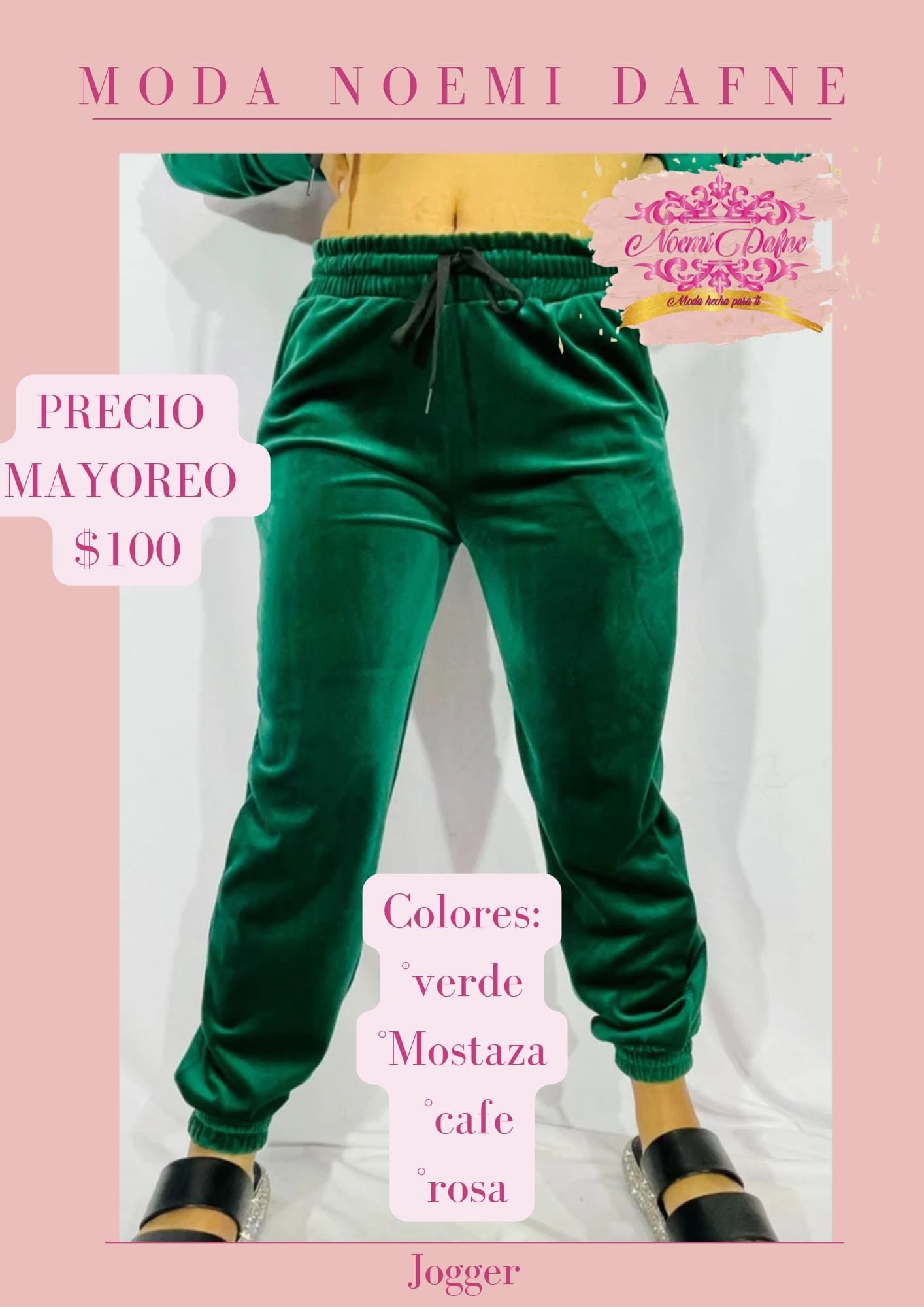 Jogger de terciopelo con jareta