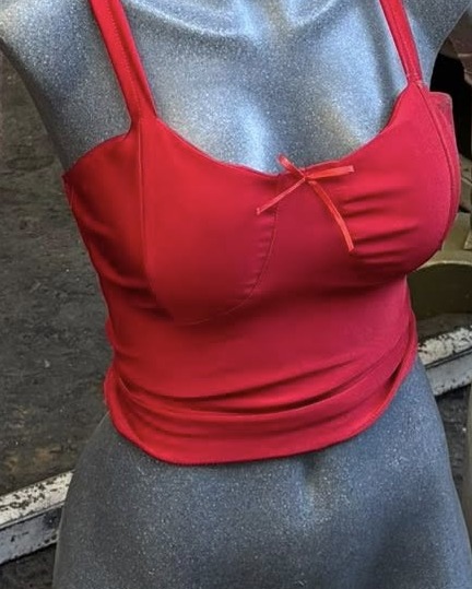 Top de tirantes con nudo al frente
