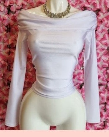 Blusa de hombros descubiertos con manga larga