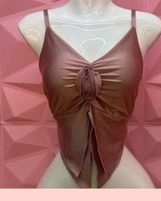 Top de tirantes con nudo al frente