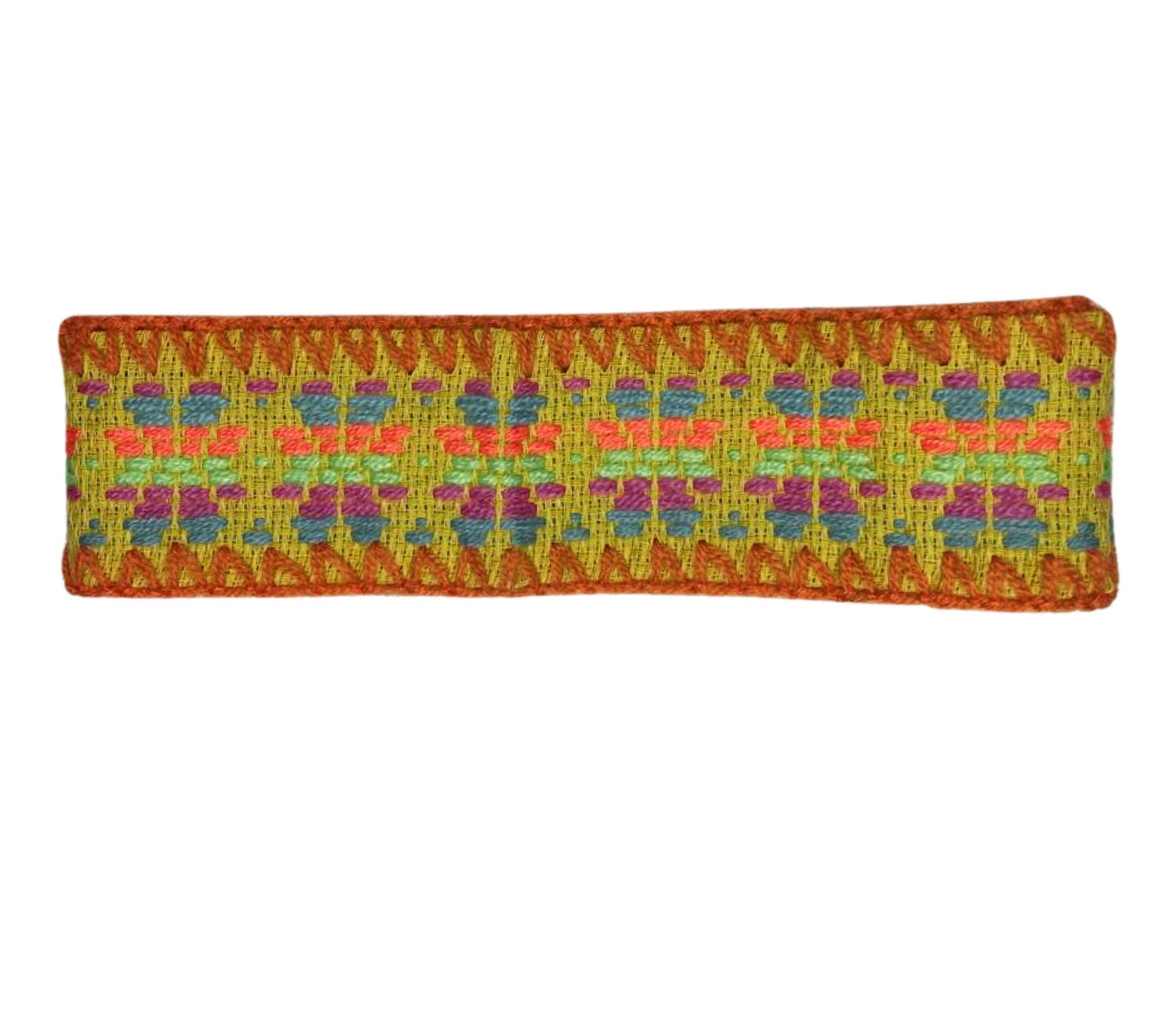 Diadema tejida artesanal mazahua para cabello