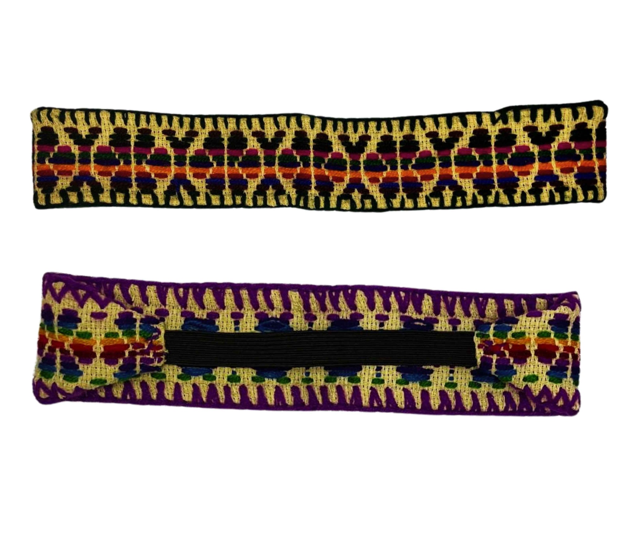Diadema tejida artesanal mazahua para cabello