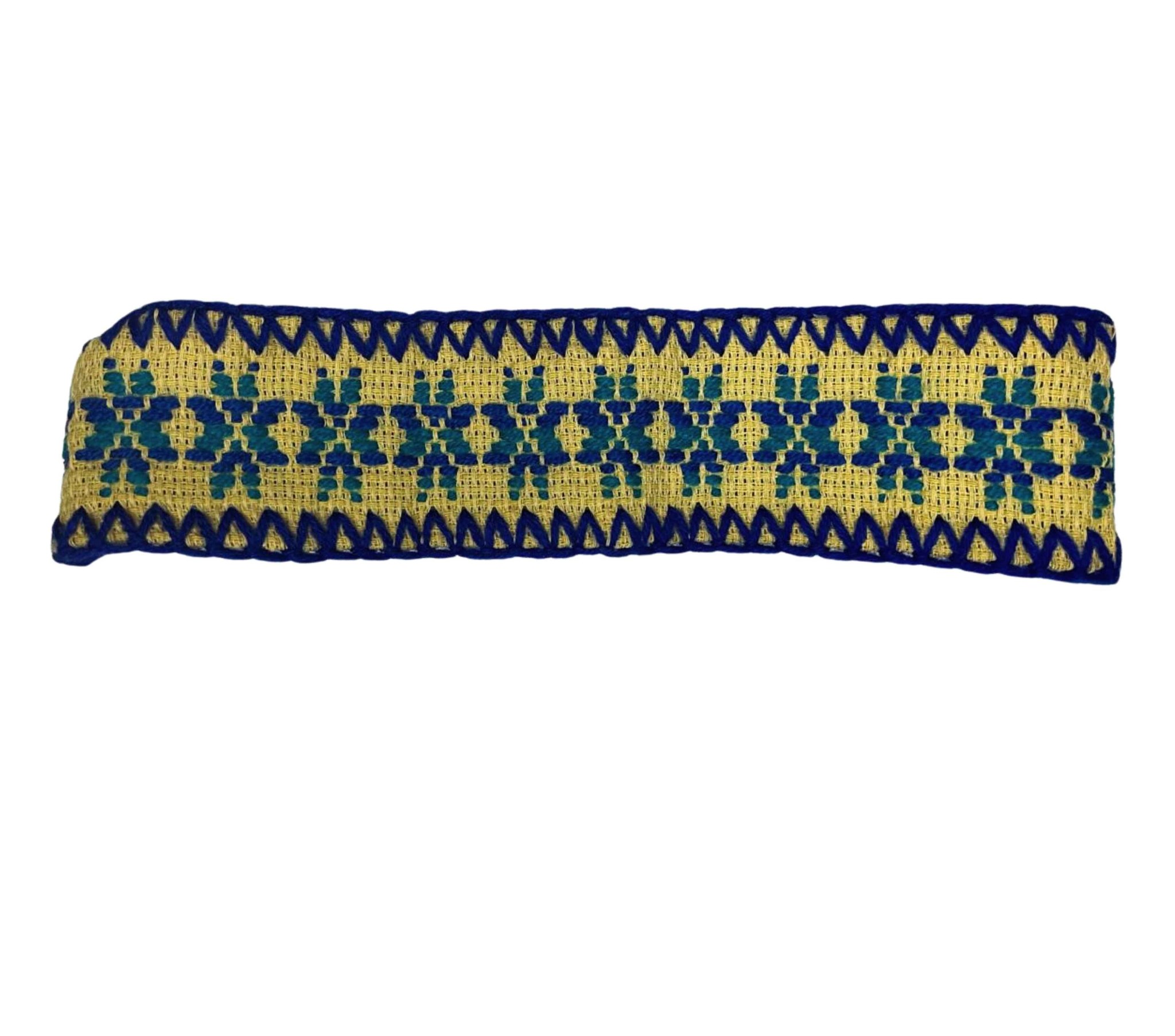 Diadema tejida artesanal mazahua para cabello