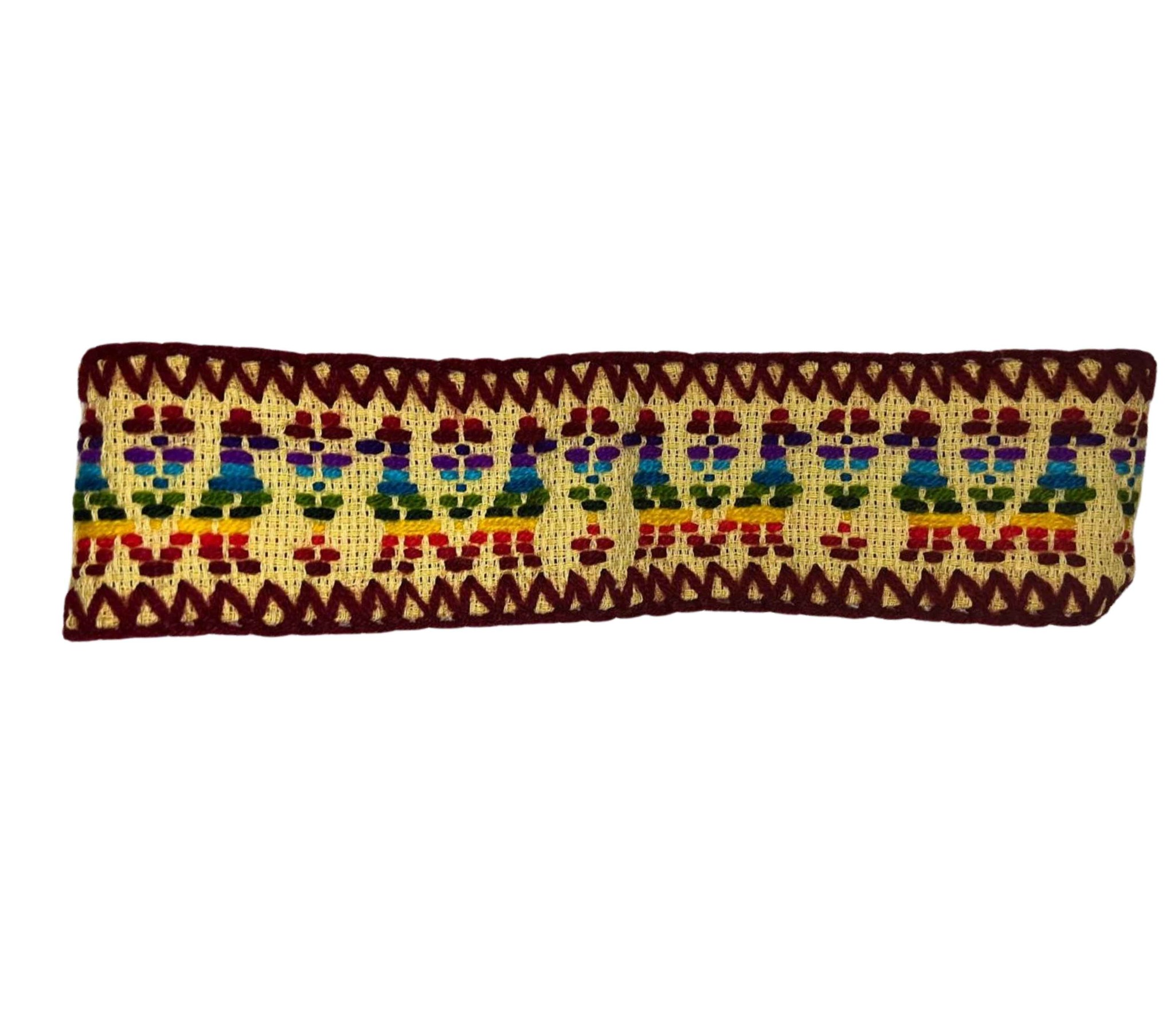 Diadema tejida artesanal mazahua para cabello