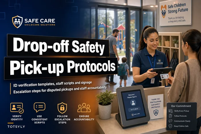Practical drop‑off and pick‑up procedures: ID checks, staff scripts and escalation steps