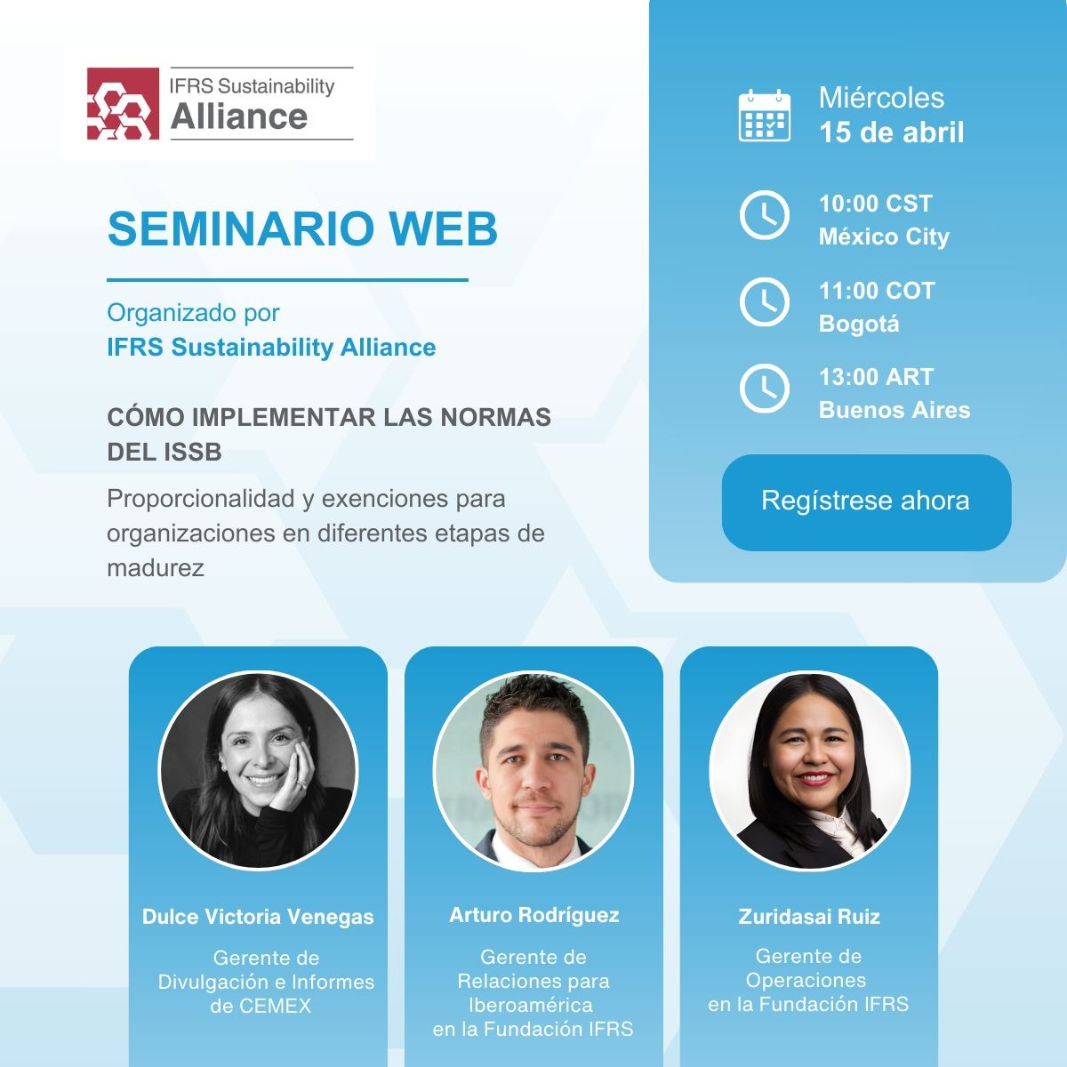 Webinario de la IFRS Sustainability Alliance