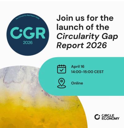 Join us for the launch of the Circularity Gap Report 2026