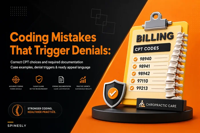 Coding Mistakes That Trigger Denials — Correct CPT Choices and Documentation Snippets for Common Chiropractic Procedures