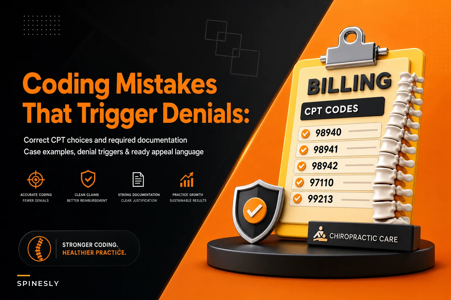 Coding Mistakes That Trigger Denials — Correct CPT Choices and Documentation Snippets for Common Chiropractic Procedures