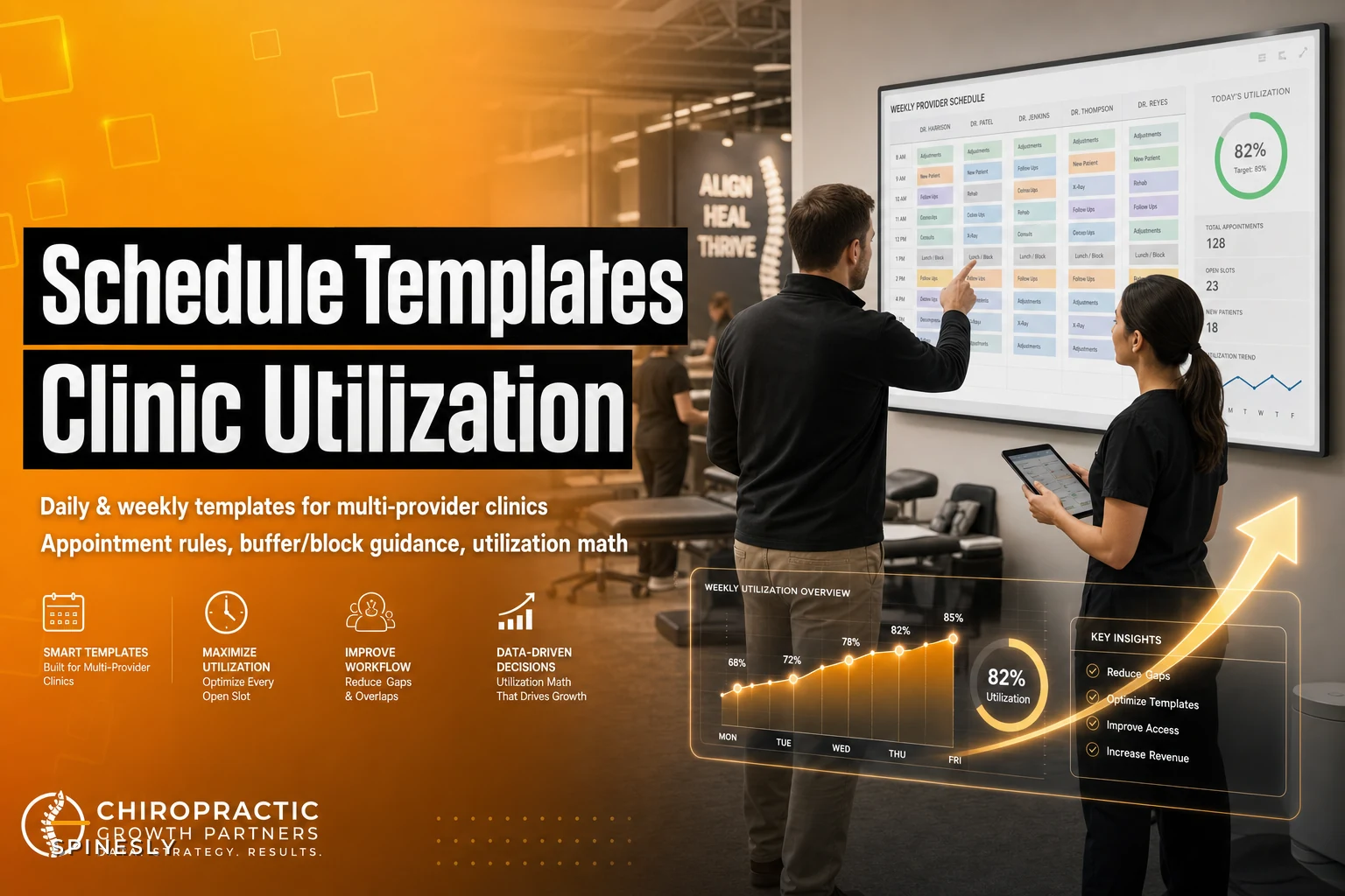 Sample Schedules for Multi-Provider Chiropractic Clinics: Templates, Utilization Math & Rules