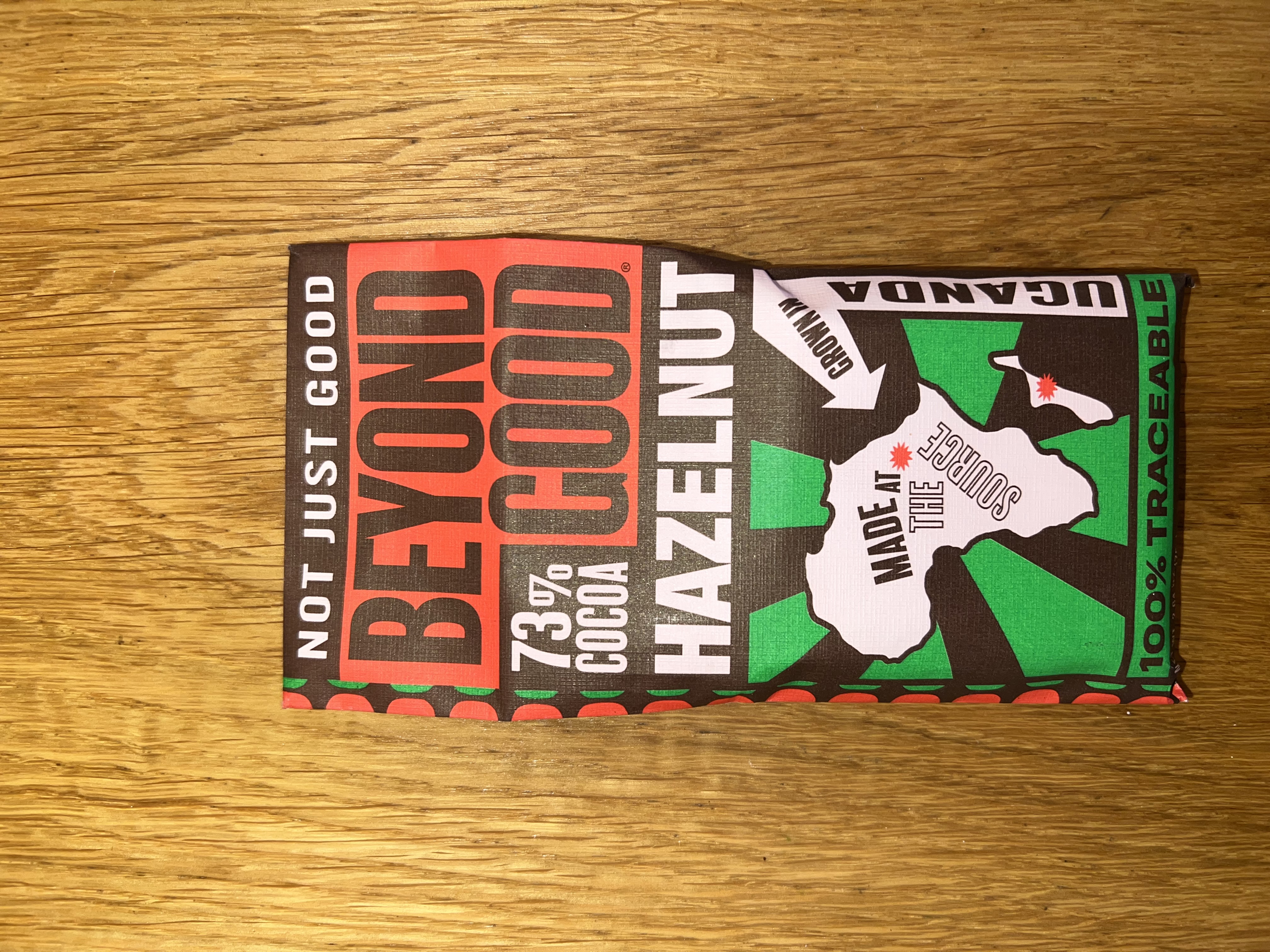 73% cocoa hazelnut by Beyond Good - 73% chocolate bar