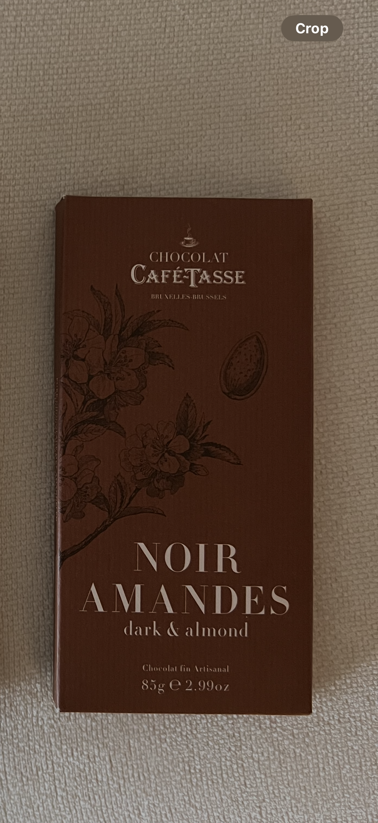 Noir Amandes - dark & almond by Cafe-Tasse - % chocolate bar