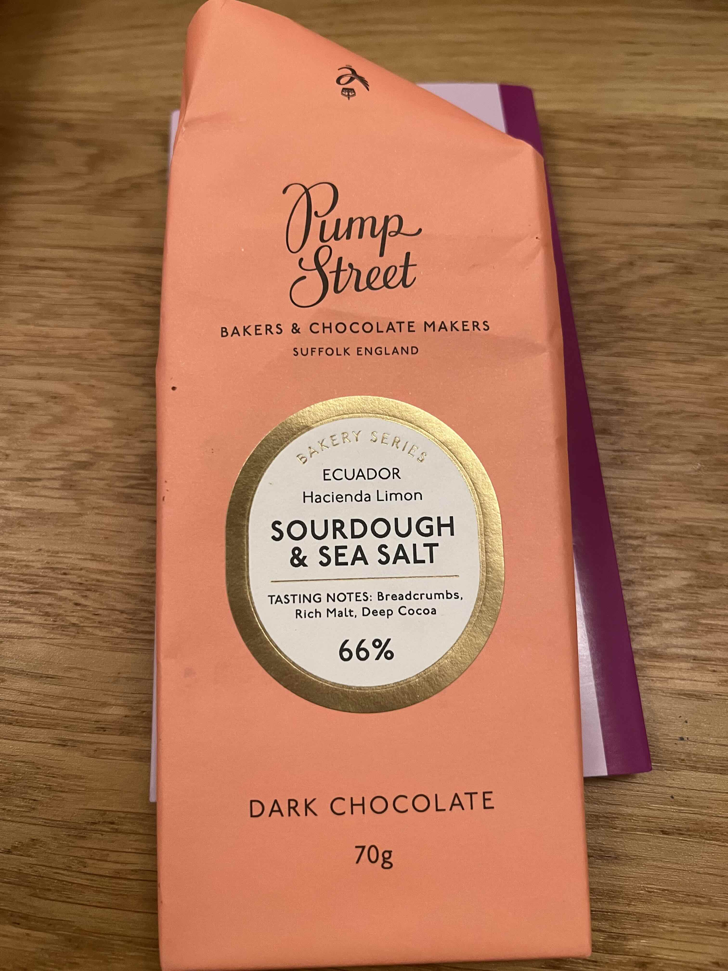 Sourdough & Sea Salt by Pump Street - 66% chocolate bar