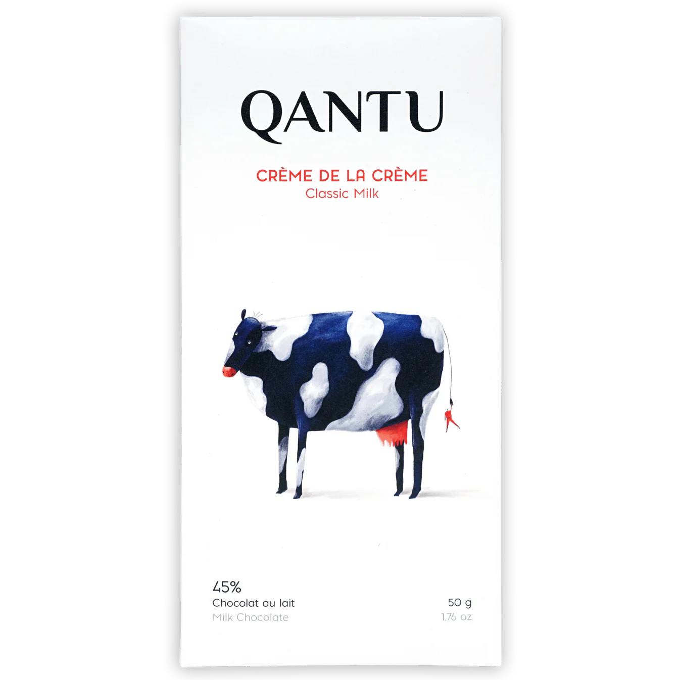 Chocolate Crème de la Crème Milk Chocolate 45% by Qantu - 45% chocolate bar