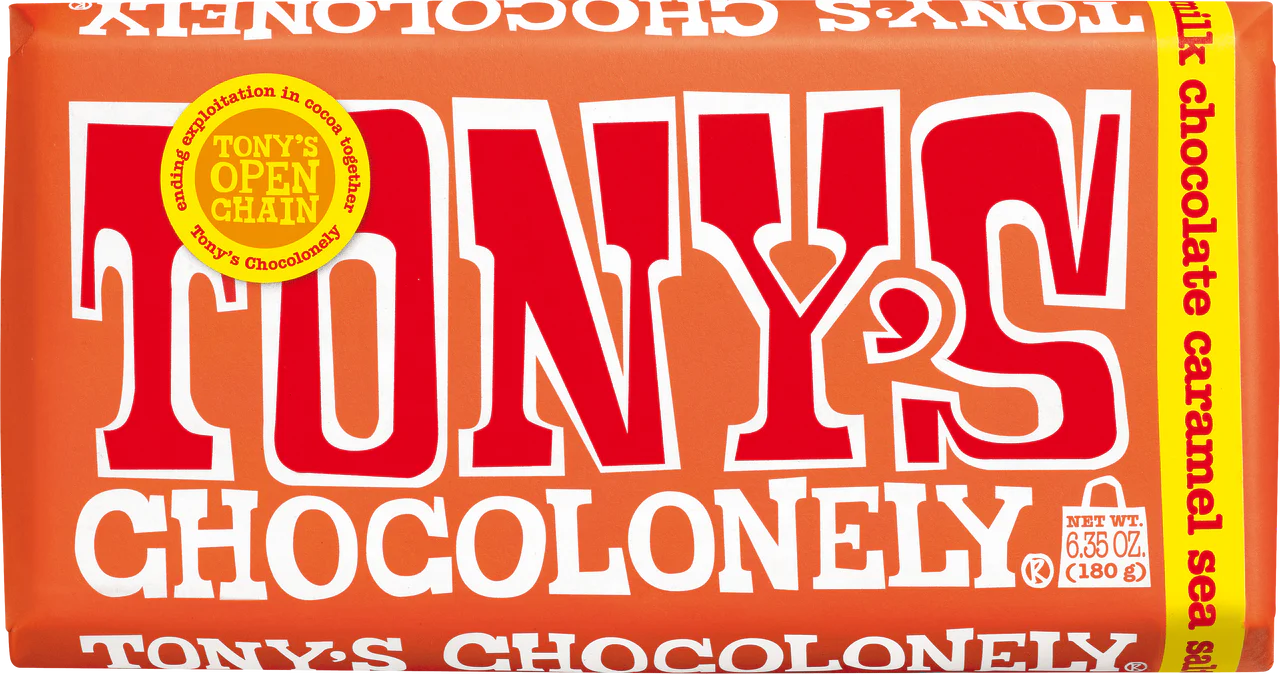 milk caramel sea salt 32% by Tony's Chocolonely - 32% chocolate bar