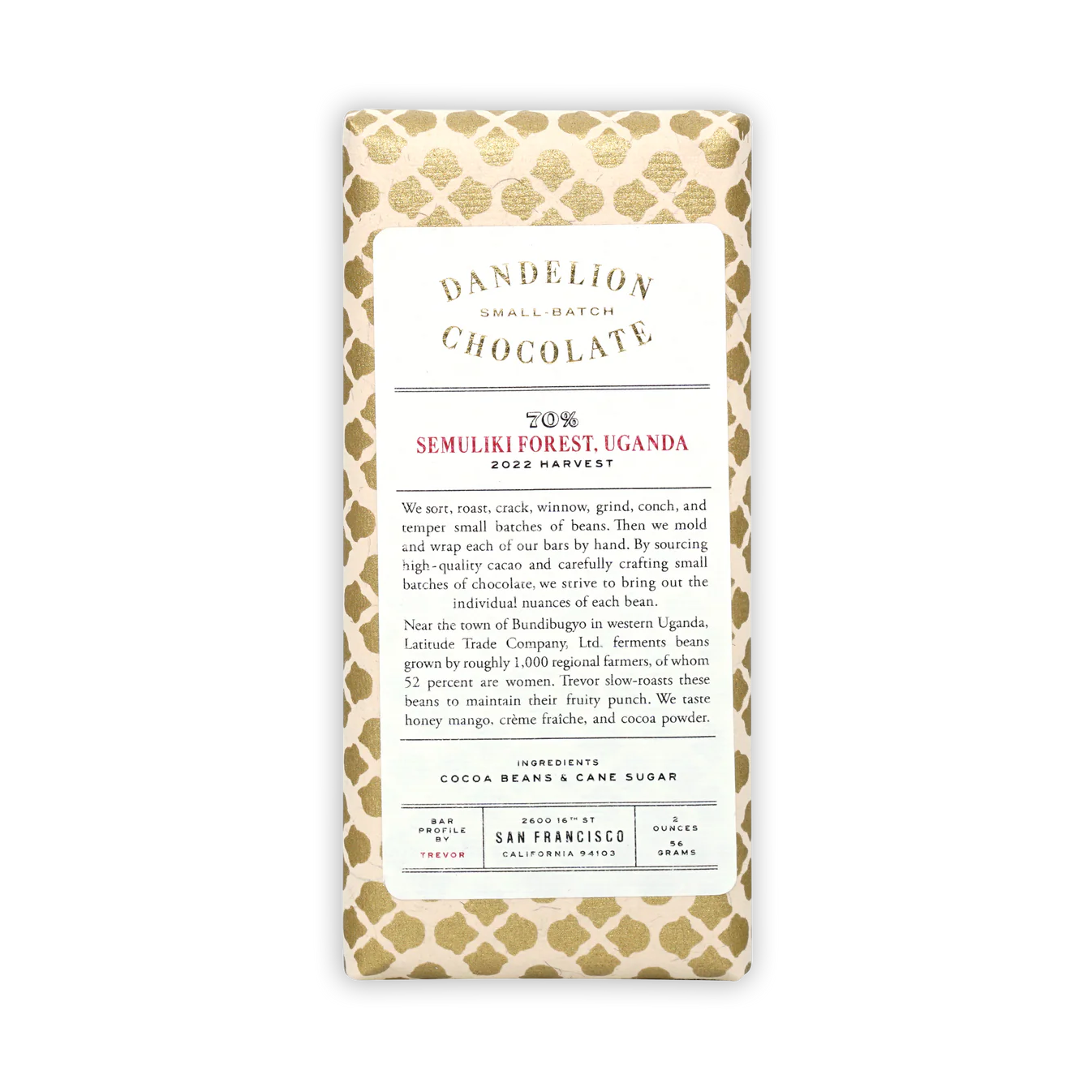 Semulki Forest Uganda 70% by Dandelion Chocolate - 70% chocolate bar