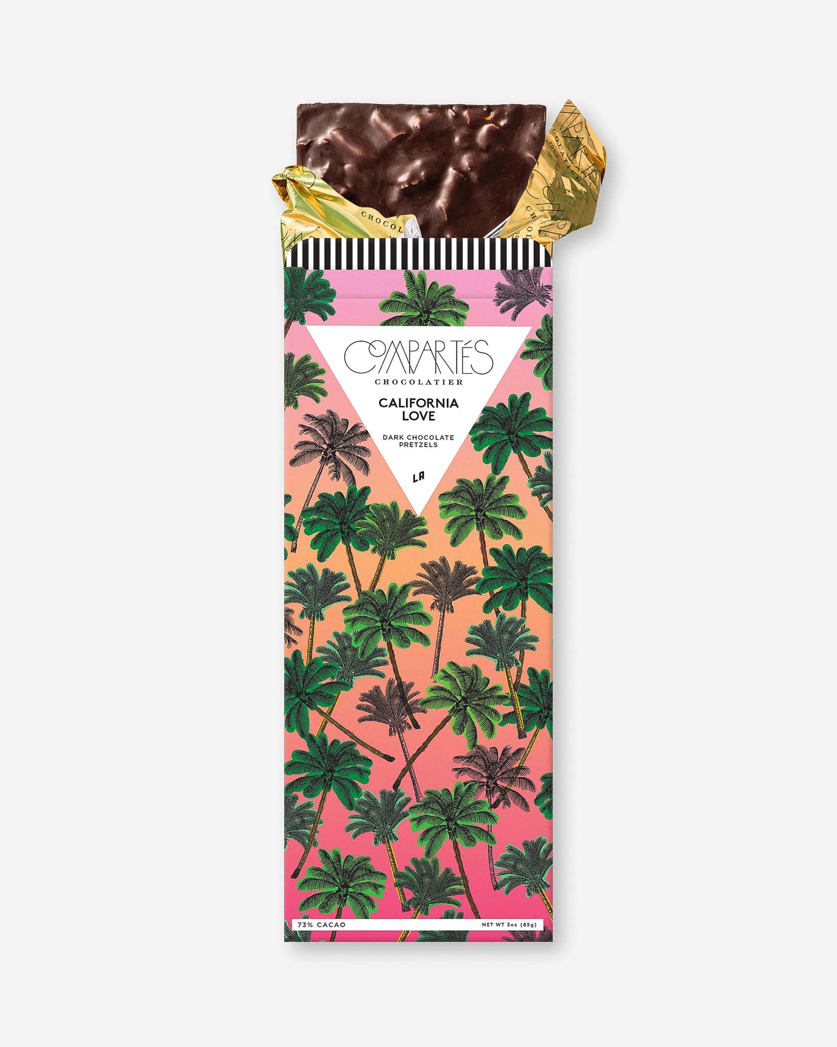 California Love Pretzel Chocolate Bar by Compartes - % chocolate bar