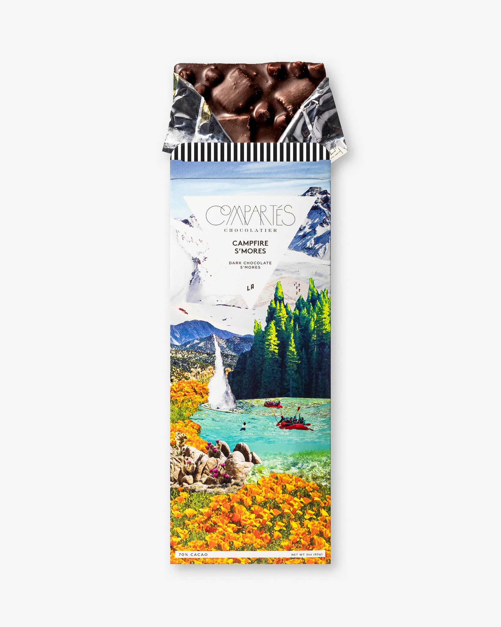 Campfire S'mores Chocolate Bar by Compartes - % chocolate bar