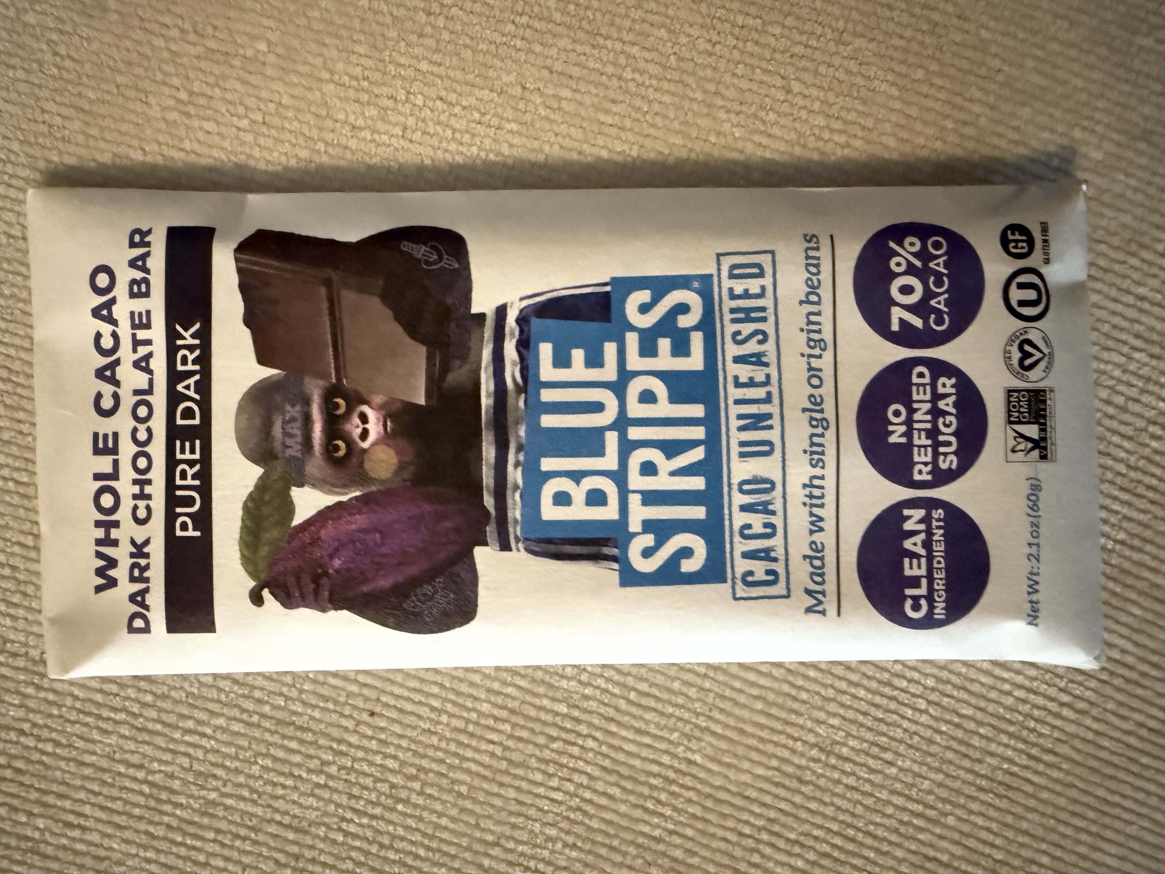 Pure Dark by Blue Stripes - 70% chocolate bar