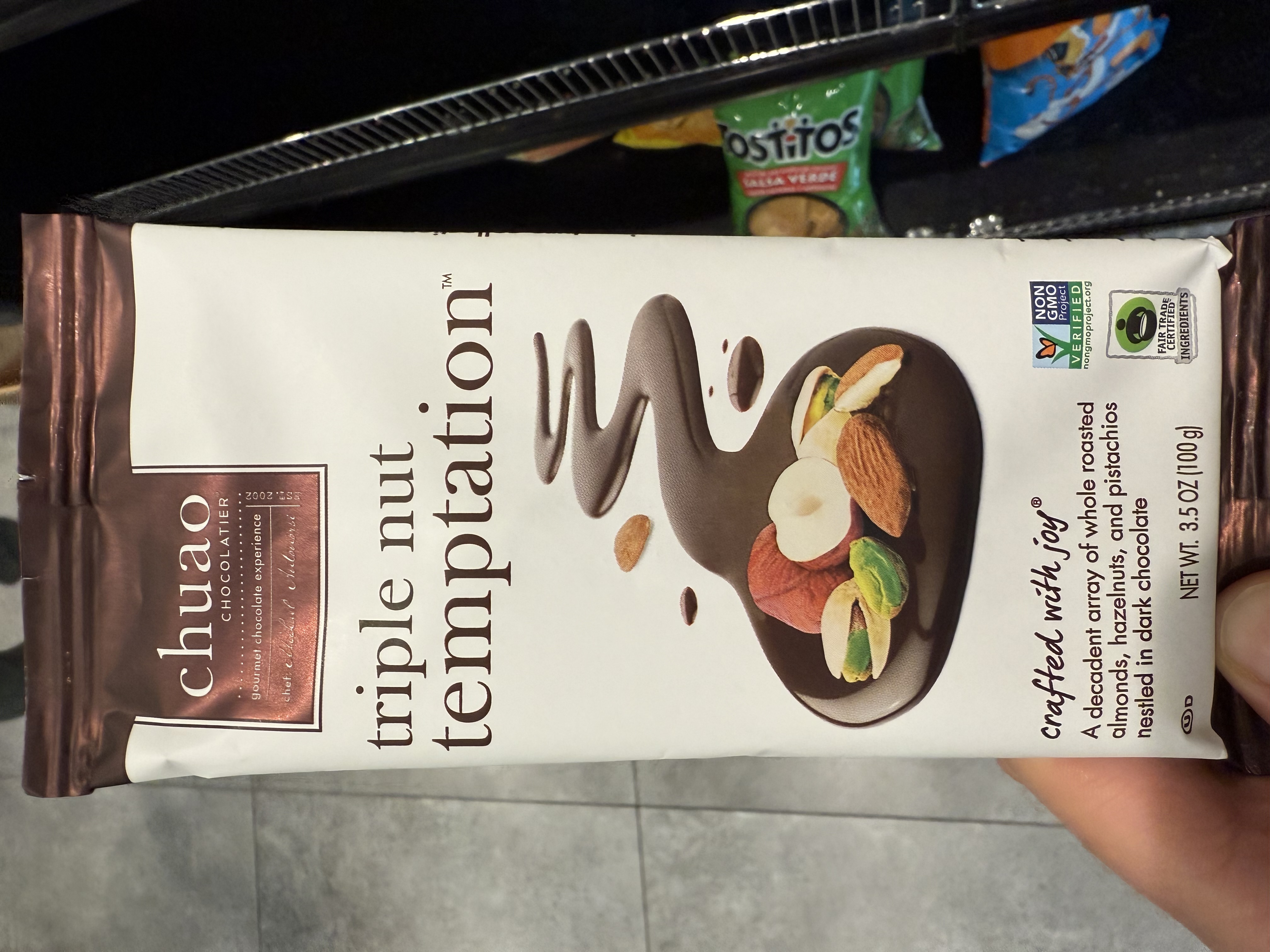 Triple Nut Temptation by Chuao - % chocolate bar