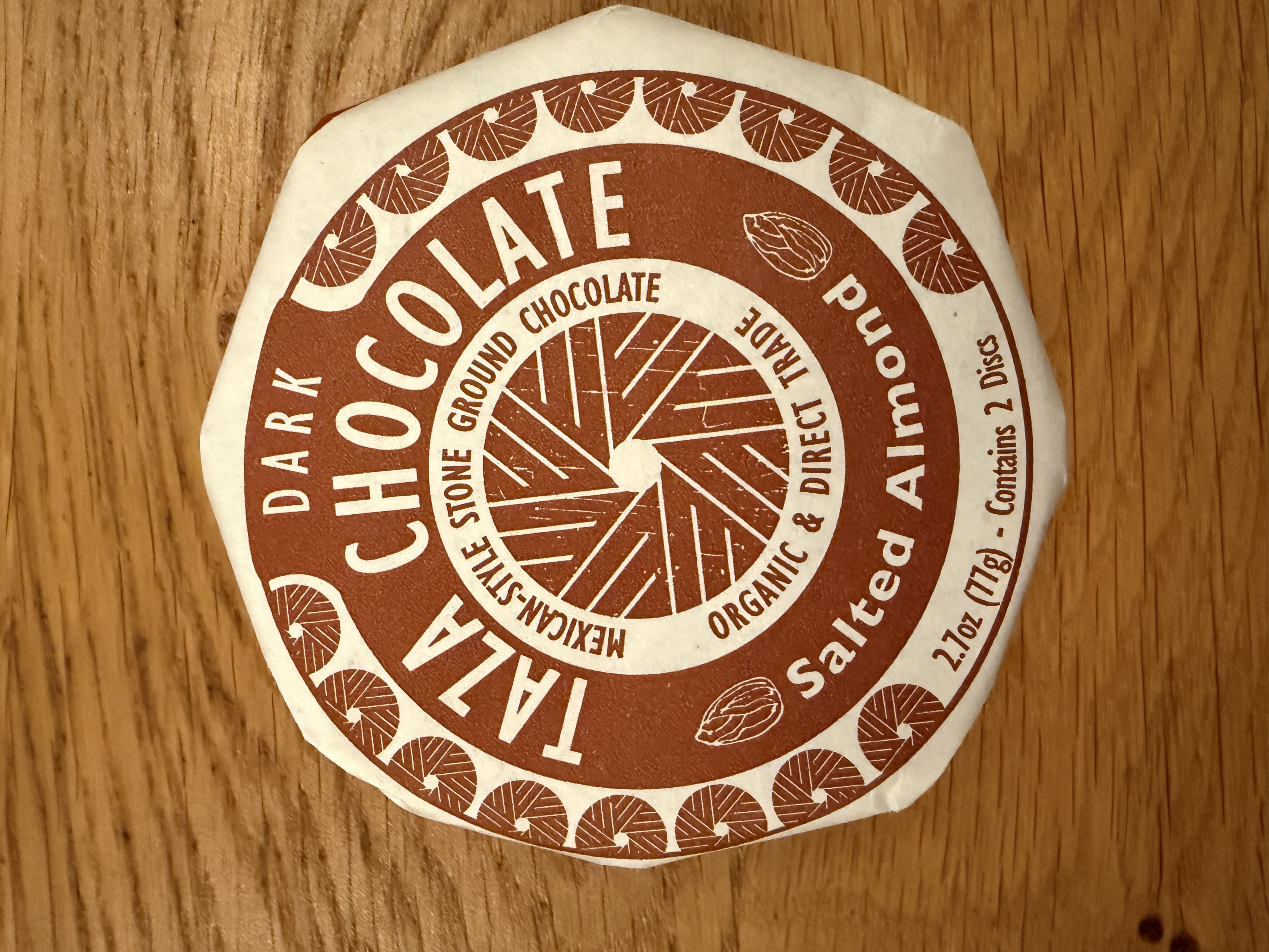 Salted Almond by Taza Chocolate - % chocolate bar