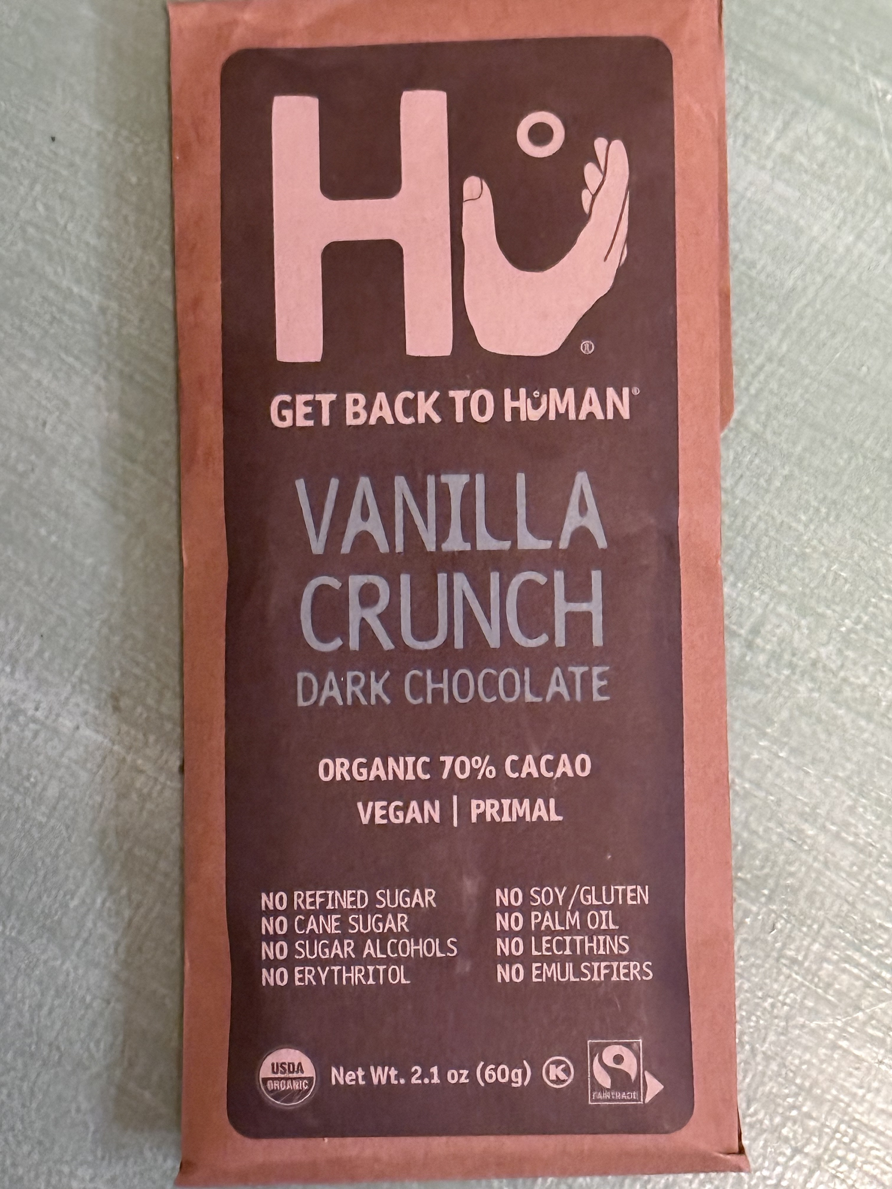 Hu Vanilla Cruch Dark Chocolate by Hu - 70% chocolate bar