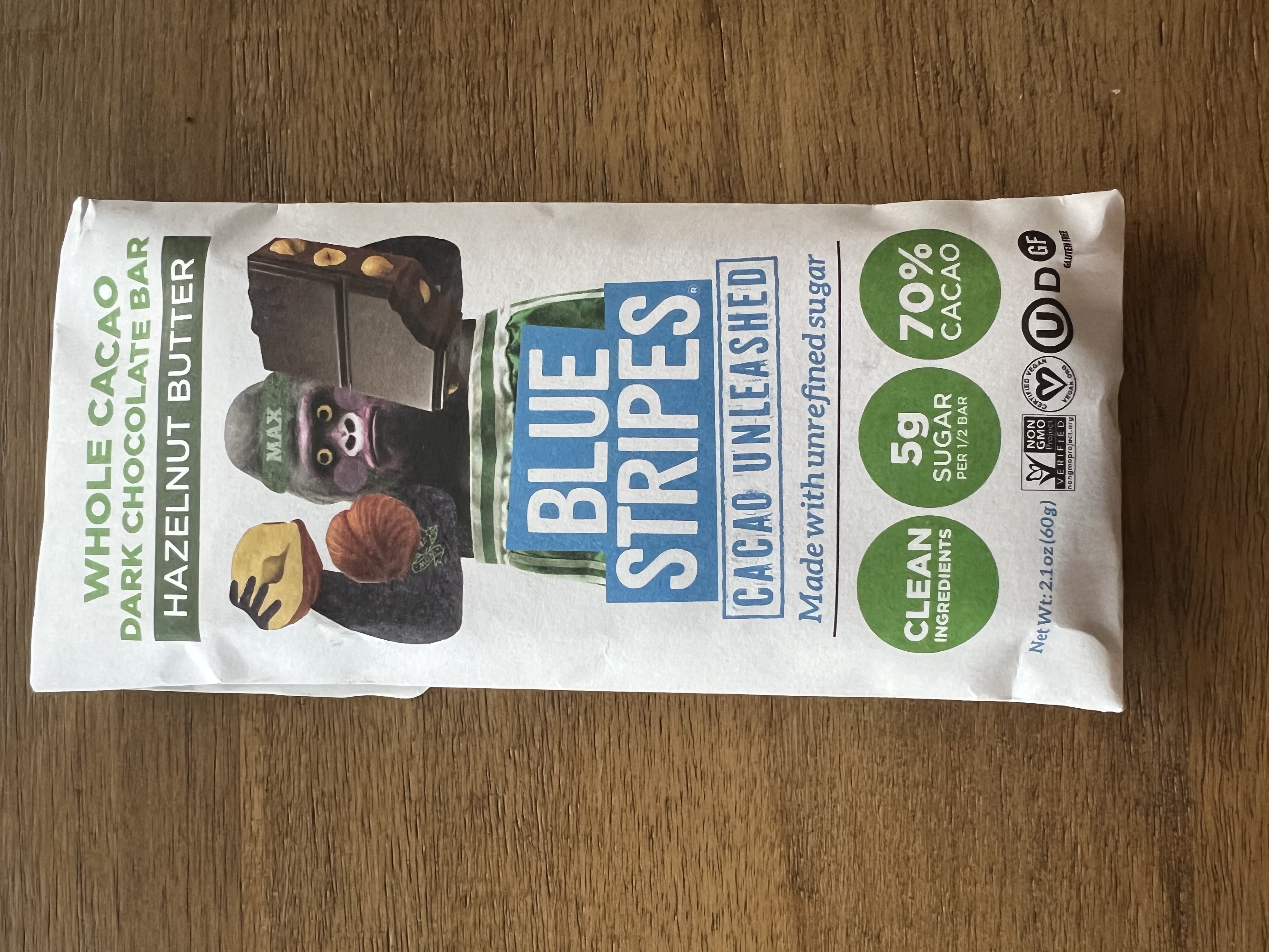 Hazelnut Butter by Blue Stripes - 70% chocolate bar