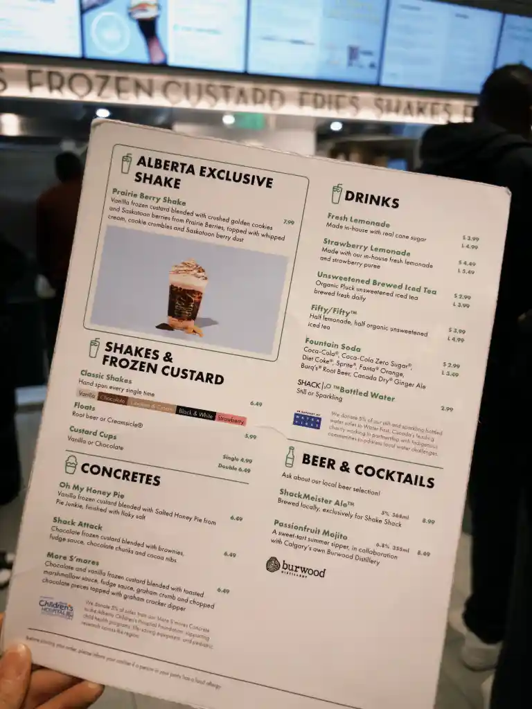 Shake Shack - CF Chinook Centre 菜單相片 2