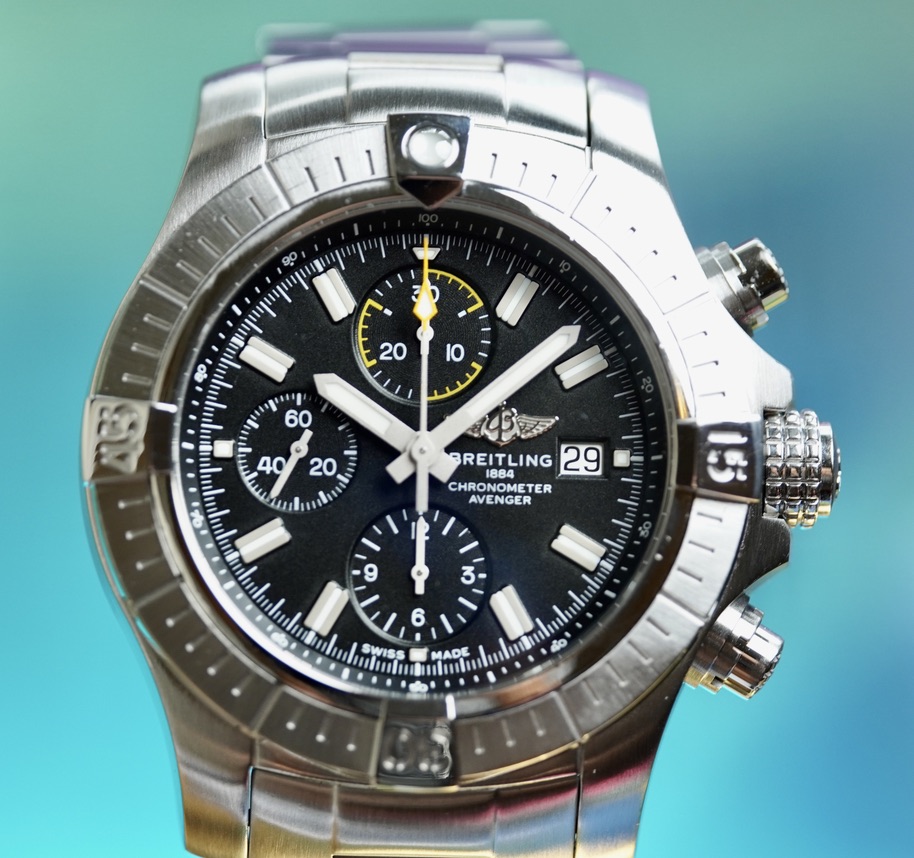 Breitling 2019 Avenger Chronograph 45MM Black Dial Steel Bracelet