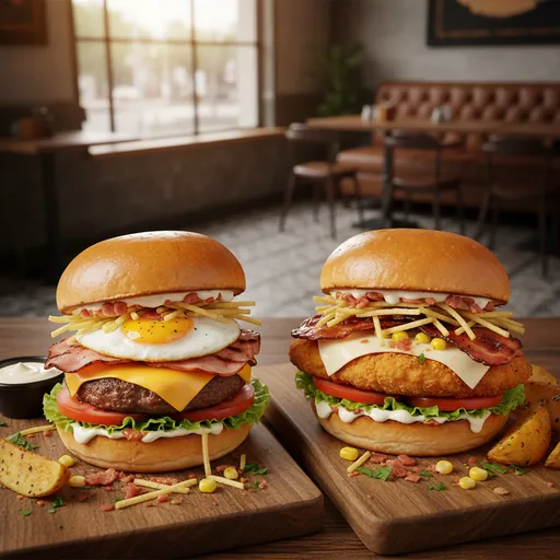 (X Gulazo) Cheeseburger and Chicken Sandwich