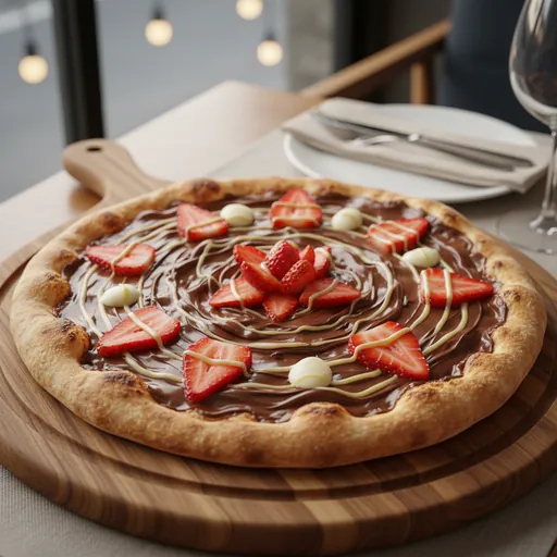 Nutella and Morango Sweet Pizza