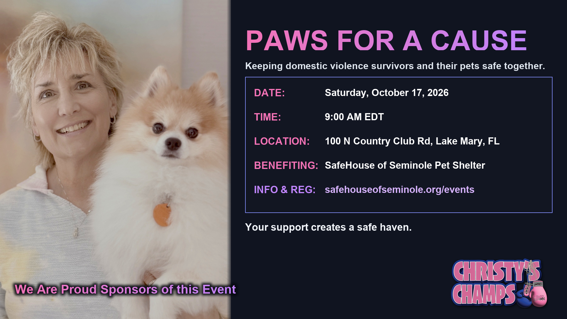 Paws for a Cause:Central Park in Lake Mary, FL