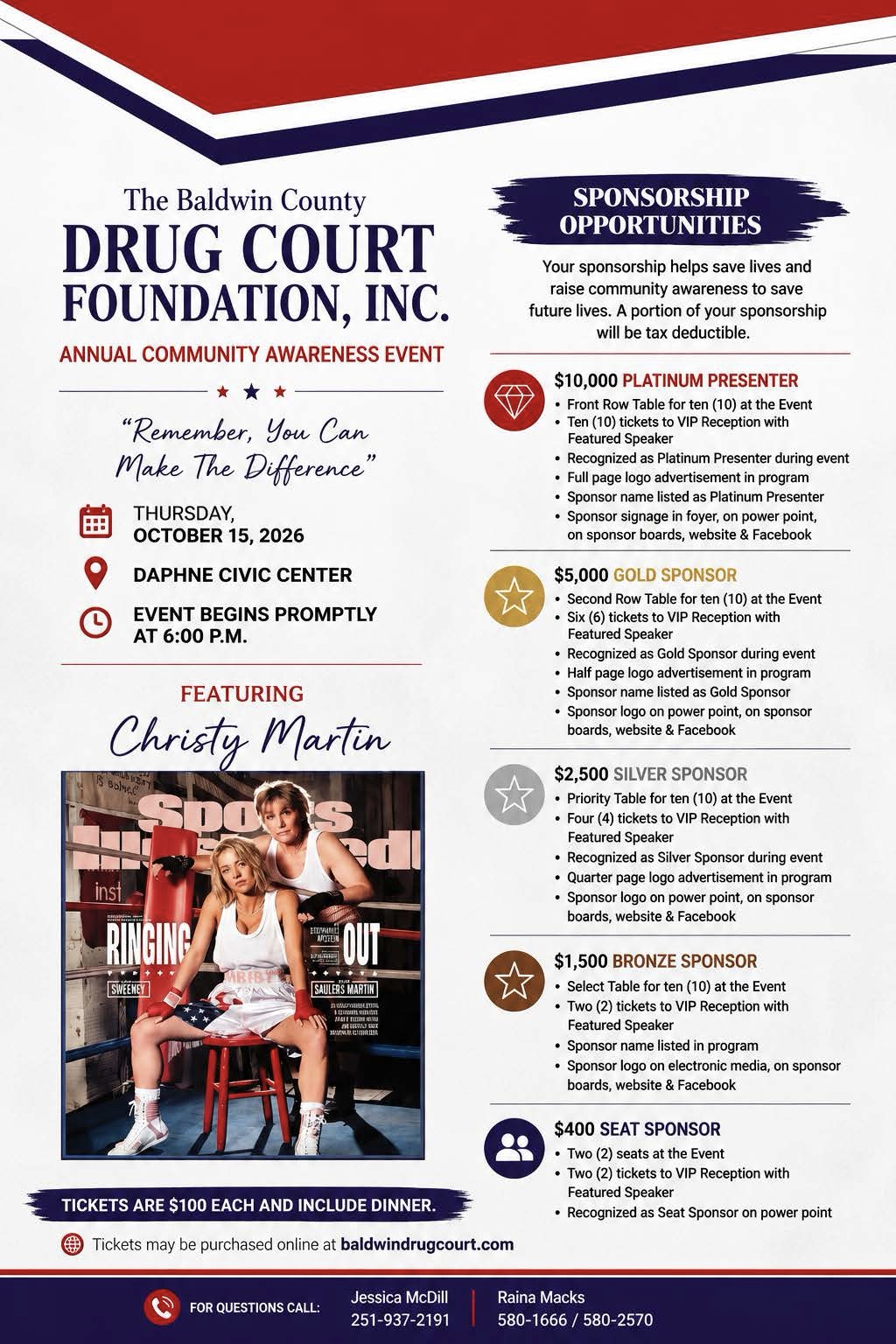 The BCDCF, INC. ANNUAL COMMUNITY AWARENESS EVENT