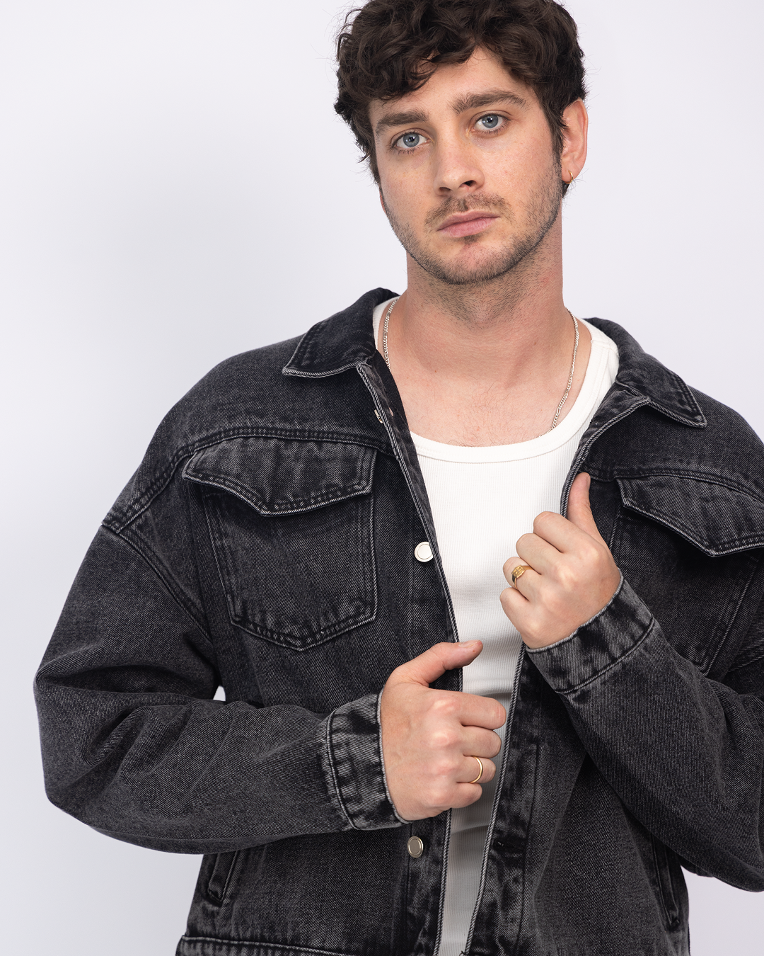 Casaca jean - BLACK - Imagen 1