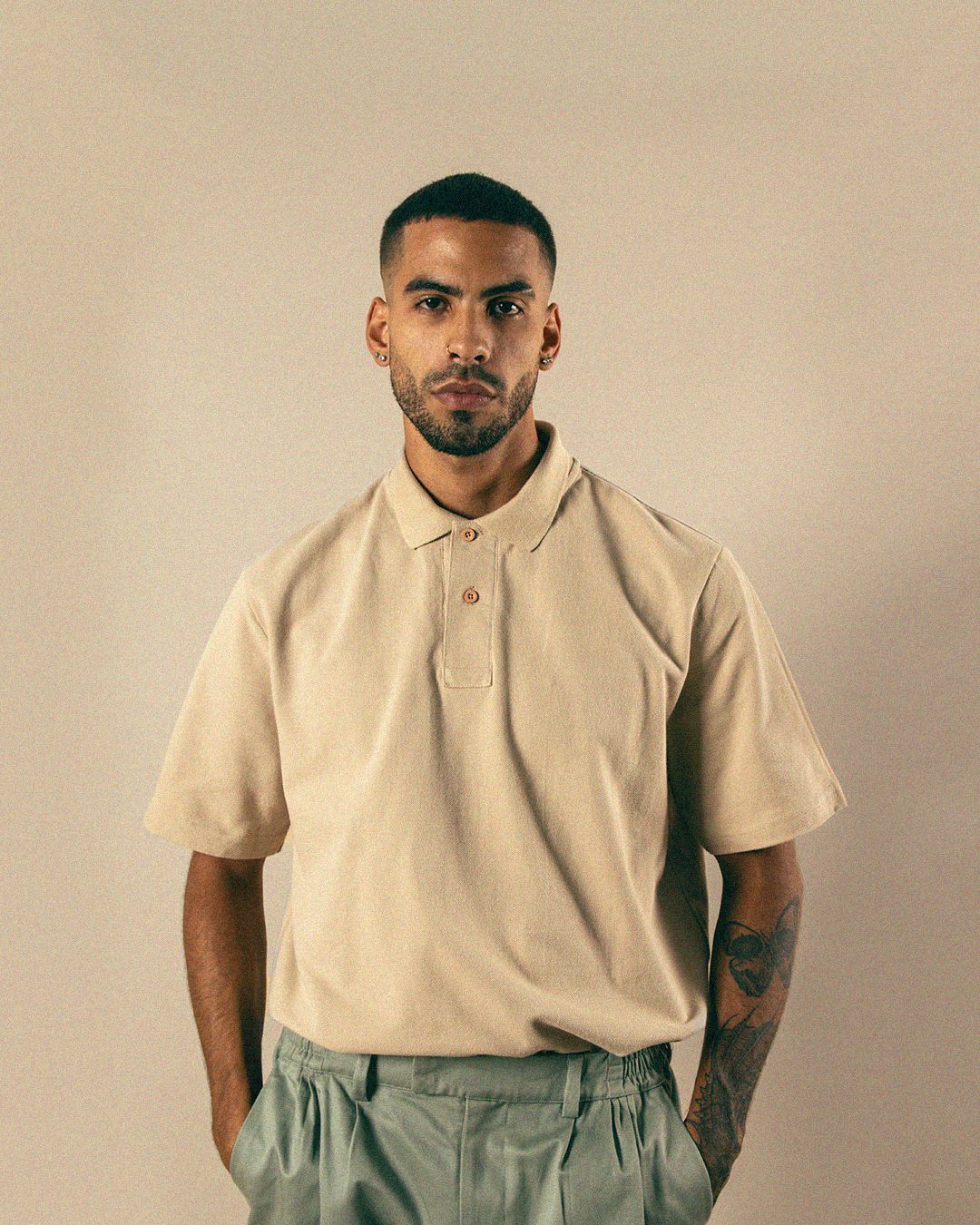 POLO PIQUE - BEIGE - Imagen 2
