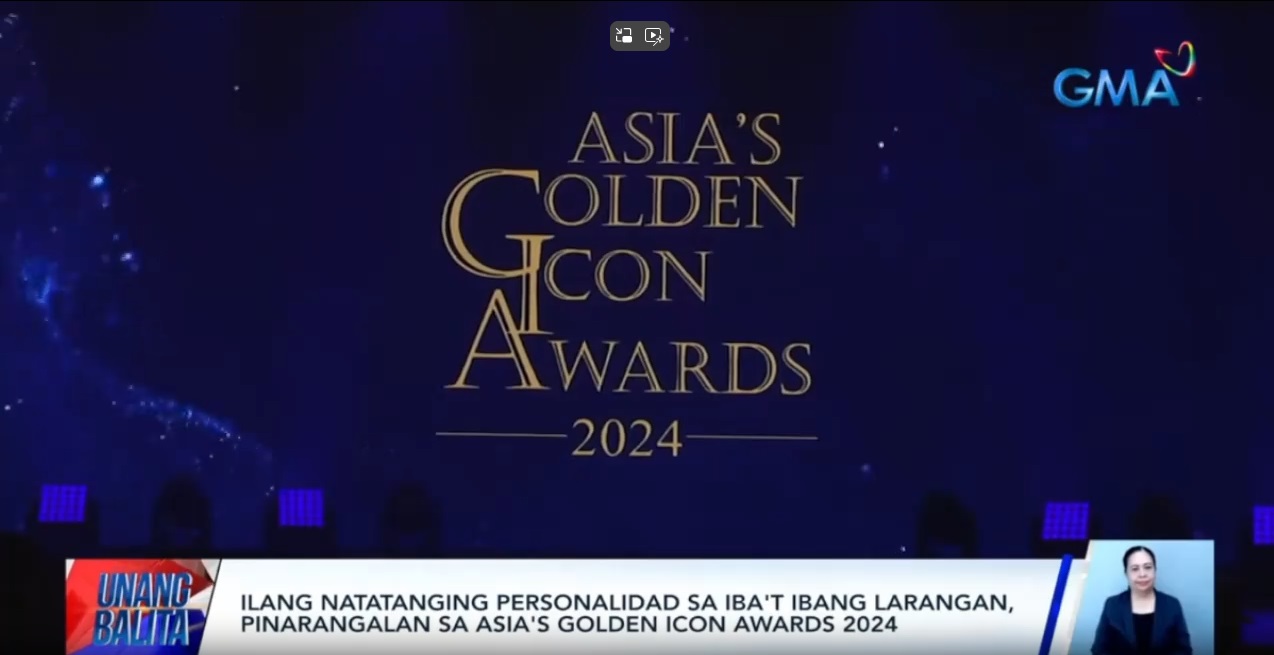 Asia's Golden Icons Awards 2024 Featured at Unang Balita News TV Show