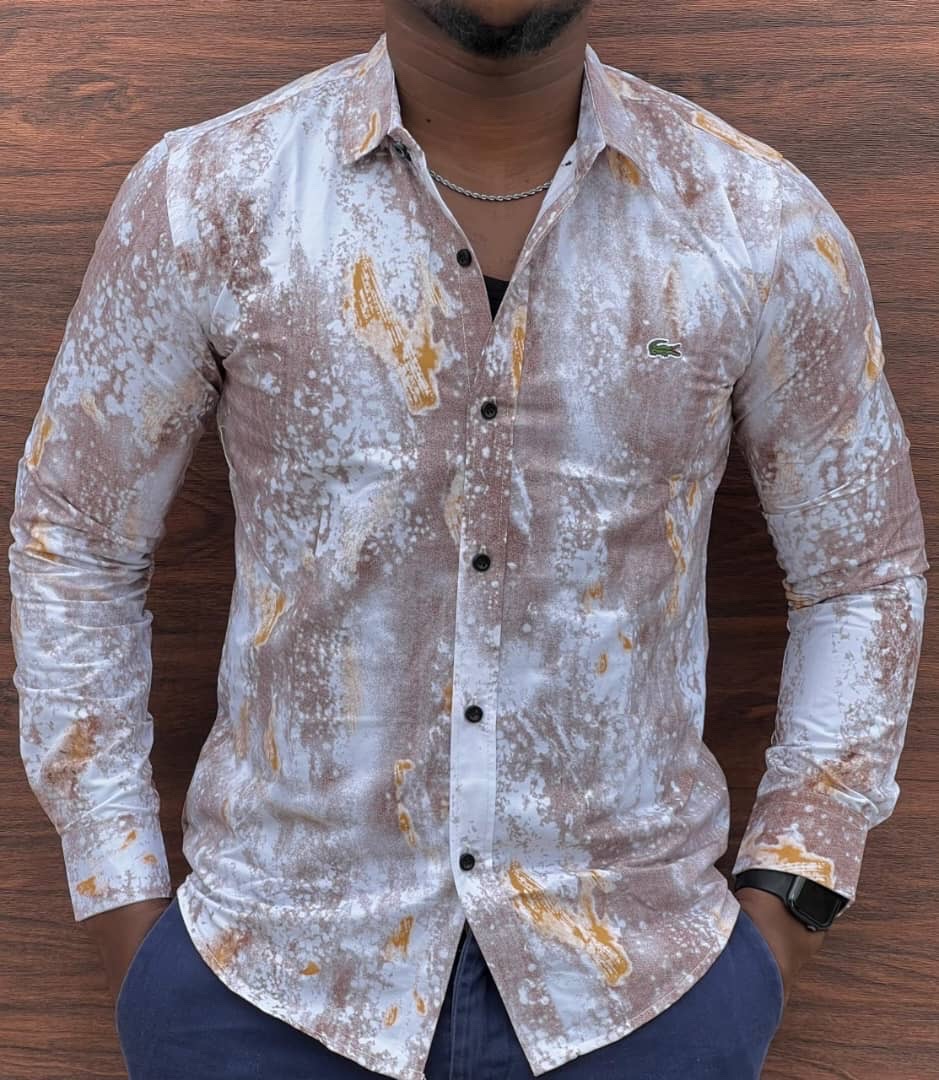 Men’s long-sleeve casual button-up shirt thumbnail 5